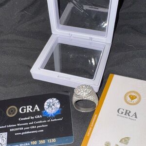 925 Silver Moissanite Ring size 10